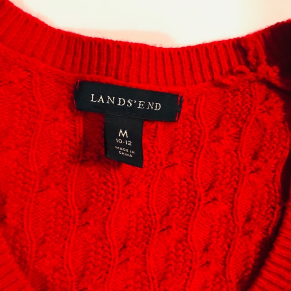 Land’s End Women Swearter Red - Picture 3 of 6